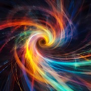 An_abstract_representation_of_space-time_warp_showing_a whirlwind of colours No 3 Digital Art by Andre Petrov