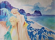 Archaic Couple and the Sea Painting by Enrico Garff