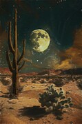 Arizona Desert Digital Oil Painting Digital Art by Nature Oil Painting