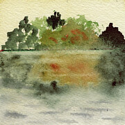 Autumn at the Lake Painting by Elizabeth Reich