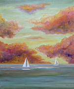 Autumn Sailing Painting by Angeles M Pomata