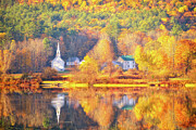 Autumn Steeple Photograph by Jeff Sinon