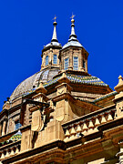 Baroque Spires and Tiled Domes of Basilica del Pilar, Zaragoza Photograph by Travel Essayist