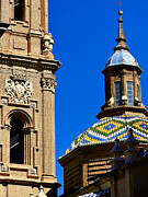 Baroque Towers and Tile Domes of Basilica del Pilar, Zaragoza, Spain Photograph by Travel Essayist