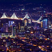 Bay Lights Shine Photograph by Louis Raphael