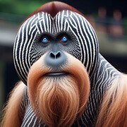 Bearded Zebratan Digital Art by David Manlove