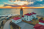 Beaver Tail Lighthouse Photograph by Veterans Aerial Media LLC