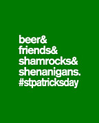 Beer Friends Shamrocks and Shenanigans St Patricks Day Digital Art by Flippin Sweet Gear