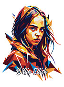 Billie Eilish  #1 in WPAP Pop Art Digital Art by Vector Artnesia