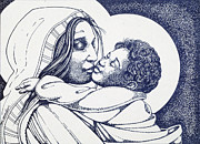 Black Madonna Drawing by William Hart McNichols