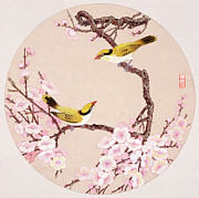 Black-naped Orioles Painting by Sun Chuanzhe