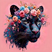 Black Panther Ai Art by Lucia Stewart