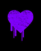 Bleeding Purple Heart Digital Art by Flippin Sweet Gear
