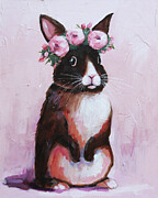Blossom in a flower crown Painting by Lucia Stewart