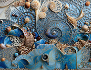 Blue Dynamics Digital Art by Eris And AI