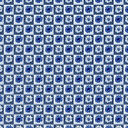 Blue Eyed Daisy Flowers, Indigo Blue Daisy Checkered Pattern Mixed Media by Elizabeth Reich