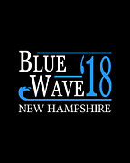 Blue Wave NEW HAMPSHIRE Vote Democrat Digital Art by Flippin Sweet Gear