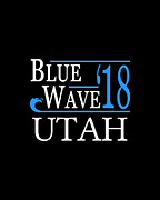 Blue Wave UTAH Vote Democrat Digital Art by Flippin Sweet Gear
