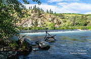 Blue Wenatchee River Pours Over Dryden Dam Photograph by Tom Cochran