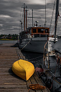 Boats Docked on a Cloudy Day, Seattle, Washington Photograph by Shannon Williams