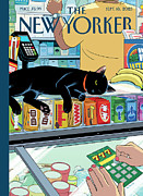Bodega Cat Painting by R Kikuo Johnson