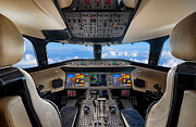 Bombbardier Jet Cockpit - Fine Art Aviation Photography by Dave Koch Photograph by Dave Koch - Aircraft Photography