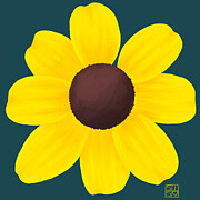 Bright Brown-Eyed Susan Digital Art by Snow Iris Studio