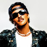Bruno Mars, Apt Music Digital Art by Gradify Creations