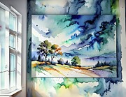 By The Window Digital Art by Eris And AI