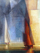 Calm Day at the Sea III - Stiller Tag am Meer III by Lyonel Feininger Painting by Lyonel Feininger