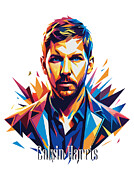 Calvin Harris #1 in WPAP Pop Art Digital Art by Vector Artnesia