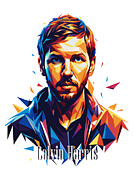 Calvin Harris #2 in WPAP Pop Art Digital Art by Vector Artnesia