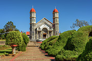 Catholic church with a park in Zarcero, Costa Rica Photograph by Miroslav Liska
