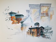 Champlain College Montage Painting by Amanda Amend