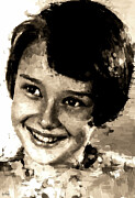 Child Audrey Hepburn Digital Art by Gradify Creations