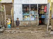 Children enjoying a moment at a Lalibela store Photograph by Steven Dos Remedios