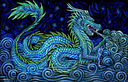 Chinese Azure Dragon Drawing by Rebecca Wang