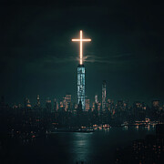 Christ Over The City 2 Digital Art by Gian Smith