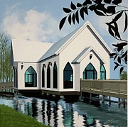 Church Painting by Marlene Little