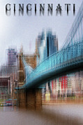 Cincinnati Skyline Motion Blur Photograph by Dan Sproul