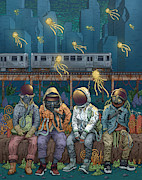 City Lights Digital Art by EvanArt - Evan Miller