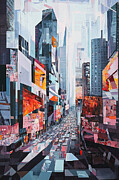 City of Shattered Lights, 03 Painting by AM FineArtPrints