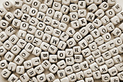 Close up of the various letter background Photograph by Severija Kirilovaite