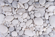 Close up of the white pebbles stones background Photograph by Severija Kirilovaite