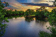 Colorful sunset over a lake in Everglades National Park, Florida Photograph by Miroslav Liska