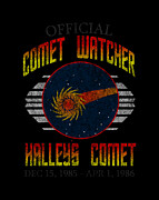 Comet Watcher Retro Digital Art by Flippin Sweet Gear