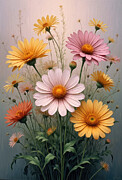 Coreopsis Flower Oil Painting Digital Art by Nature Oil Painting