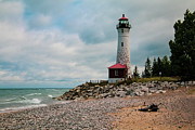 Crisp Point Lighthouse Photograph by Deb Beausoleil