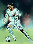 Cristiano Ronaldo in action Digital Art by Gradify Creations