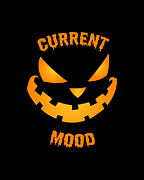 Current Mood Halloween Pumpkin Jack-O-Lantern Digital Art by Flippin Sweet Gear